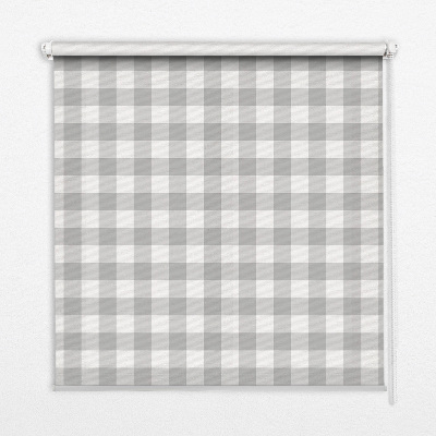 Rolgordijn voor het raam Grijze ruiten