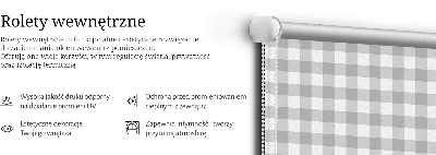 Rolgordijn voor het raam Grijze ruiten