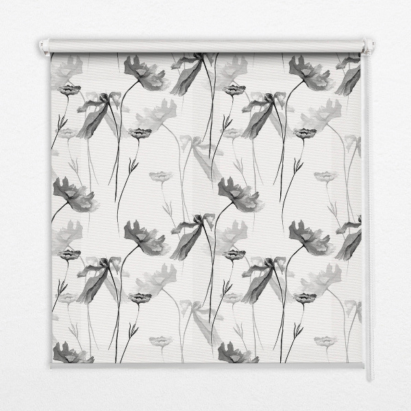 Rolgordijn verduisterend Getekende bloemen