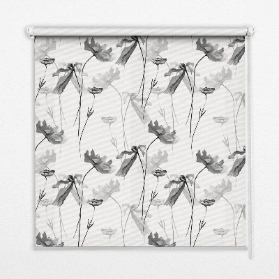 Rolgordijn verduisterend Getekende bloemen