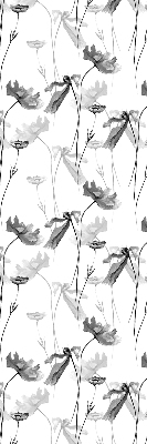 Rolgordijn verduisterend Getekende bloemen