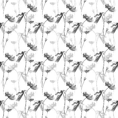 Rolgordijn verduisterend Getekende bloemen