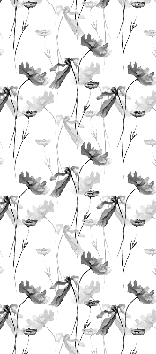 Rolgordijn verduisterend Getekende bloemen