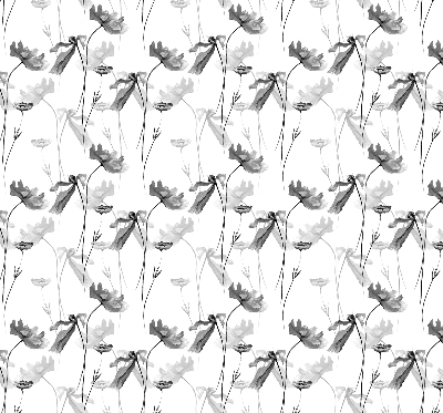 Rolgordijn verduisterend Getekende bloemen