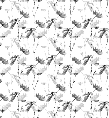 Rolgordijn verduisterend Getekende bloemen