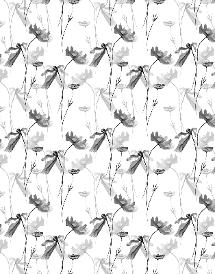 Rolgordijn verduisterend Getekende bloemen