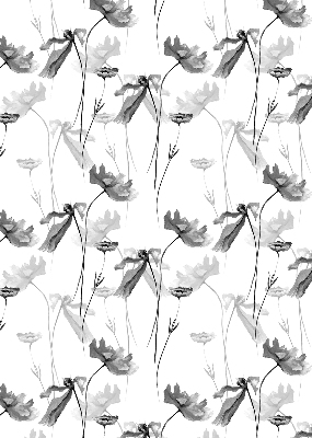 Rolgordijn verduisterend Getekende bloemen