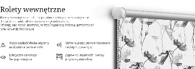 Rolgordijn verduisterend Getekende bloemen