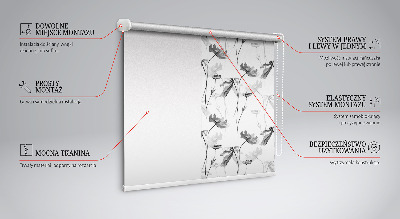 Rolgordijn verduisterend Getekende bloemen