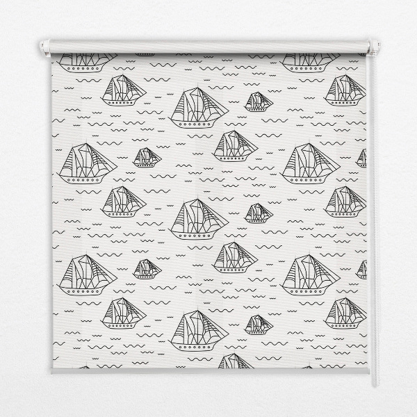 Rolgordijn verduisterend Getekende schepen