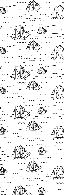 Rolgordijn verduisterend Getekende schepen