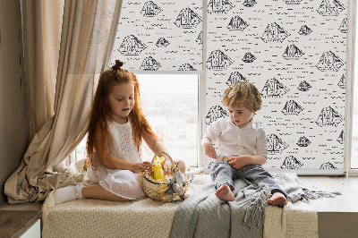 Rolgordijn verduisterend Getekende schepen