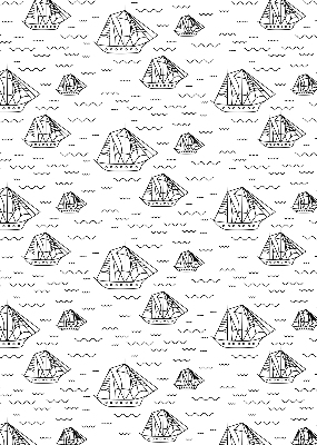 Rolgordijn verduisterend Getekende schepen