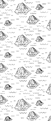 Rolgordijn verduisterend Getekende schepen