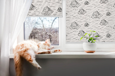 Rolgordijn verduisterend Getekende schepen