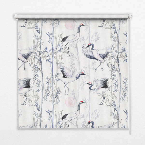 Rolgordijn verduisterend Reigers en bomen