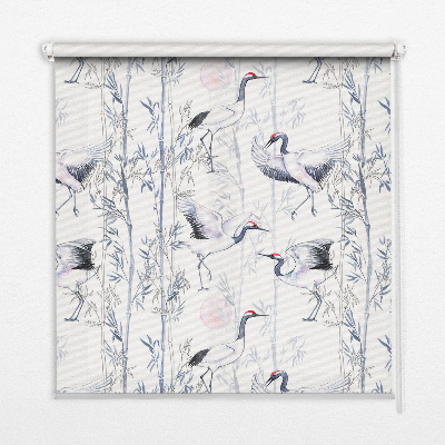 Rolgordijn verduisterend Reigers en bomen