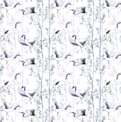 Rolgordijn verduisterend Reigers en bomen