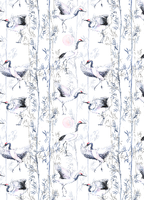 Rolgordijn verduisterend Reigers en bomen