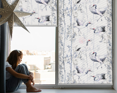 Rolgordijn verduisterend Reigers en bomen