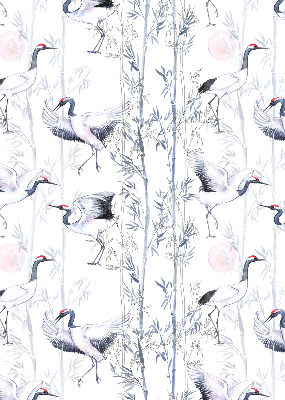 Rolgordijn verduisterend Reigers en bomen