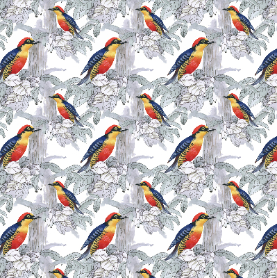 Rolgordijn voor het raam Kleurrijke vogel