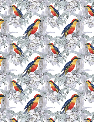 Rolgordijn voor het raam Kleurrijke vogel