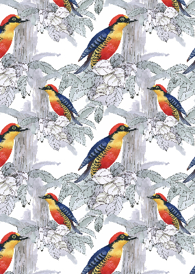 Rolgordijn voor het raam Kleurrijke vogel