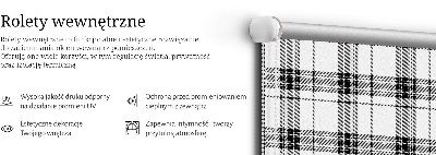 Rolgordijn voor het raam Grijze tartan