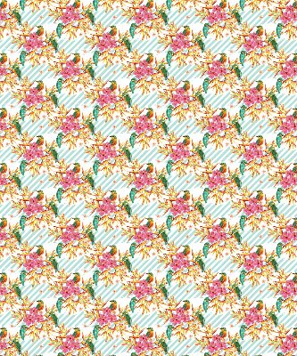 Rolgordijn voor het raam Vogels tussen de takken van een boom