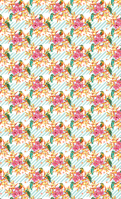 Rolgordijn voor het raam Vogels tussen de takken van een boom