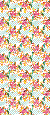 Rolgordijn voor het raam Vogels tussen de takken van een boom