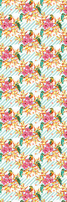 Rolgordijn voor het raam Vogels tussen de takken van een boom