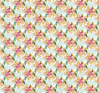 Rolgordijn voor het raam Vogels tussen de takken van een boom