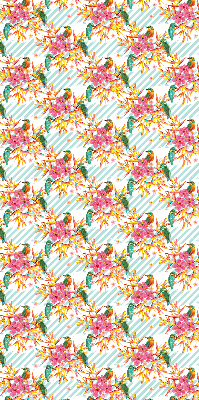 Rolgordijn voor het raam Vogels tussen de takken van een boom