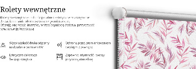 Rolgordijn verduisterend Roze bladeren