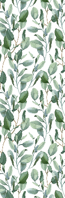 Rolgordijn voor het raam Bladeren aan de twijgen