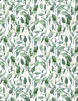 Rolgordijn voor het raam Bladeren aan de twijgen