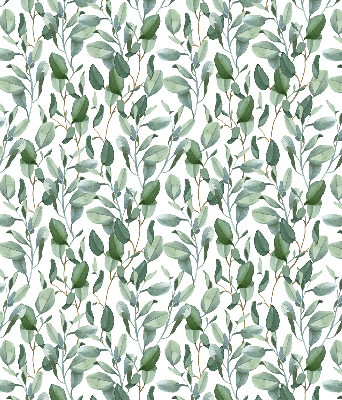 Rolgordijn voor het raam Bladeren aan de twijgen