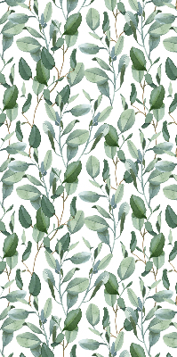 Rolgordijn voor het raam Bladeren aan de twijgen