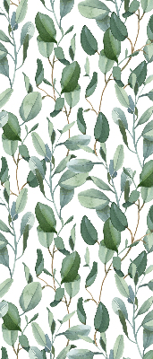 Rolgordijn voor het raam Bladeren aan de twijgen