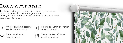 Rolgordijn voor het raam Bladeren aan de twijgen