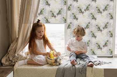 Rolgordijn verduisterend Papegaaien op een tak