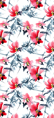 Rolgordijn voor het raam Bloemen