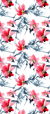 Rolgordijn voor het raam Bloemen