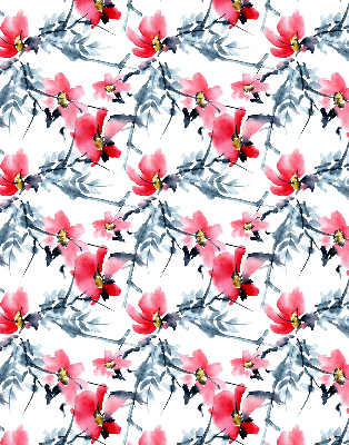 Rolgordijn voor het raam Bloemen