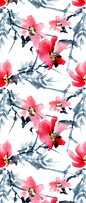 Rolgordijn voor het raam Bloemen