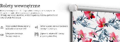 Rolgordijn voor het raam Bloemen