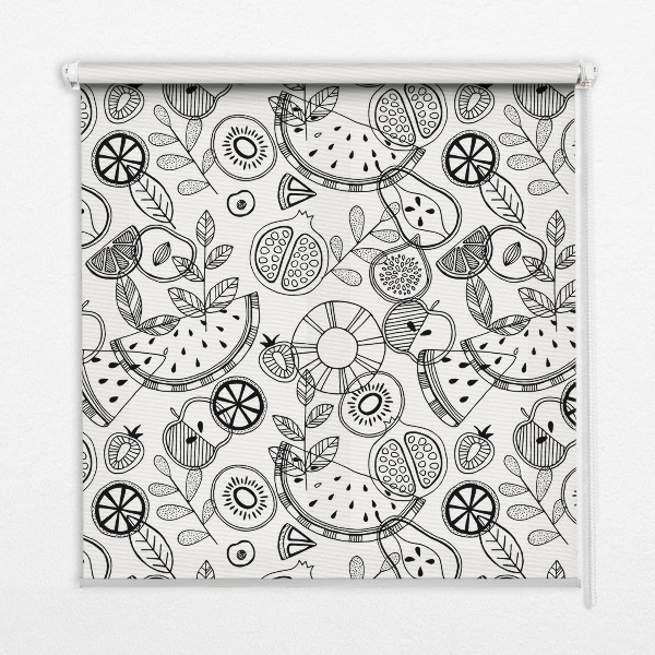 Rolgordijn verduisterend Getekende vruchten