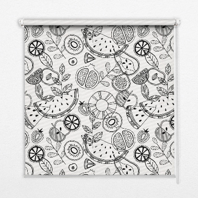 Rolgordijn verduisterend Getekende vruchten